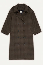 Noelle Houndstooth Wool Coat