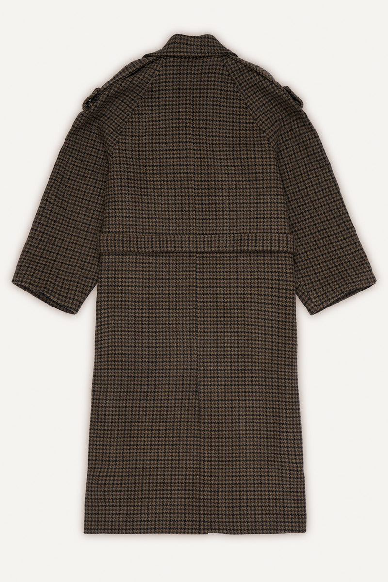 Noelle Houndstooth Wool Coat