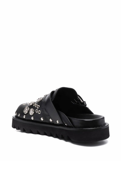 Metal Buckle Leather Mules – ABoutique Online