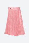 Mesh Print Pleats Skirt