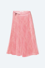 Mesh Print Pleats Skirt