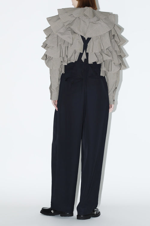 Acetate Twill Suspender Pants
