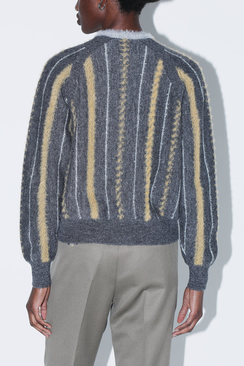 Stripe Knit Cardigan