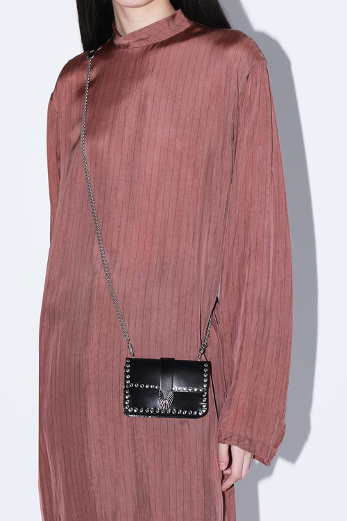 Chain and Studs Leather Wallet