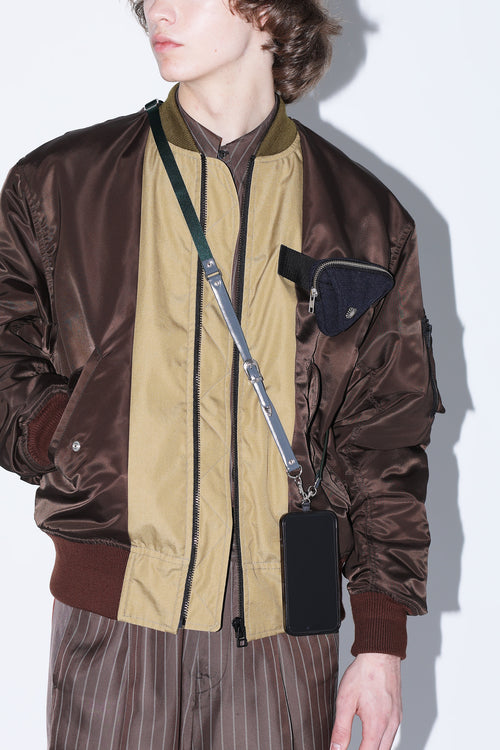 Nylon and Leather Phone Strap