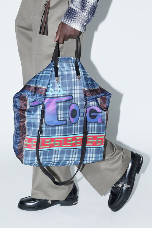 Nylon Print Tote Bag