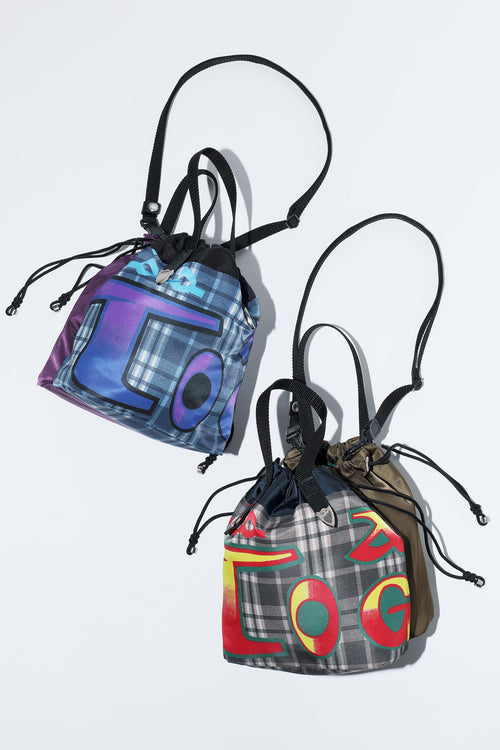 Nylon Print Drawstring Bag