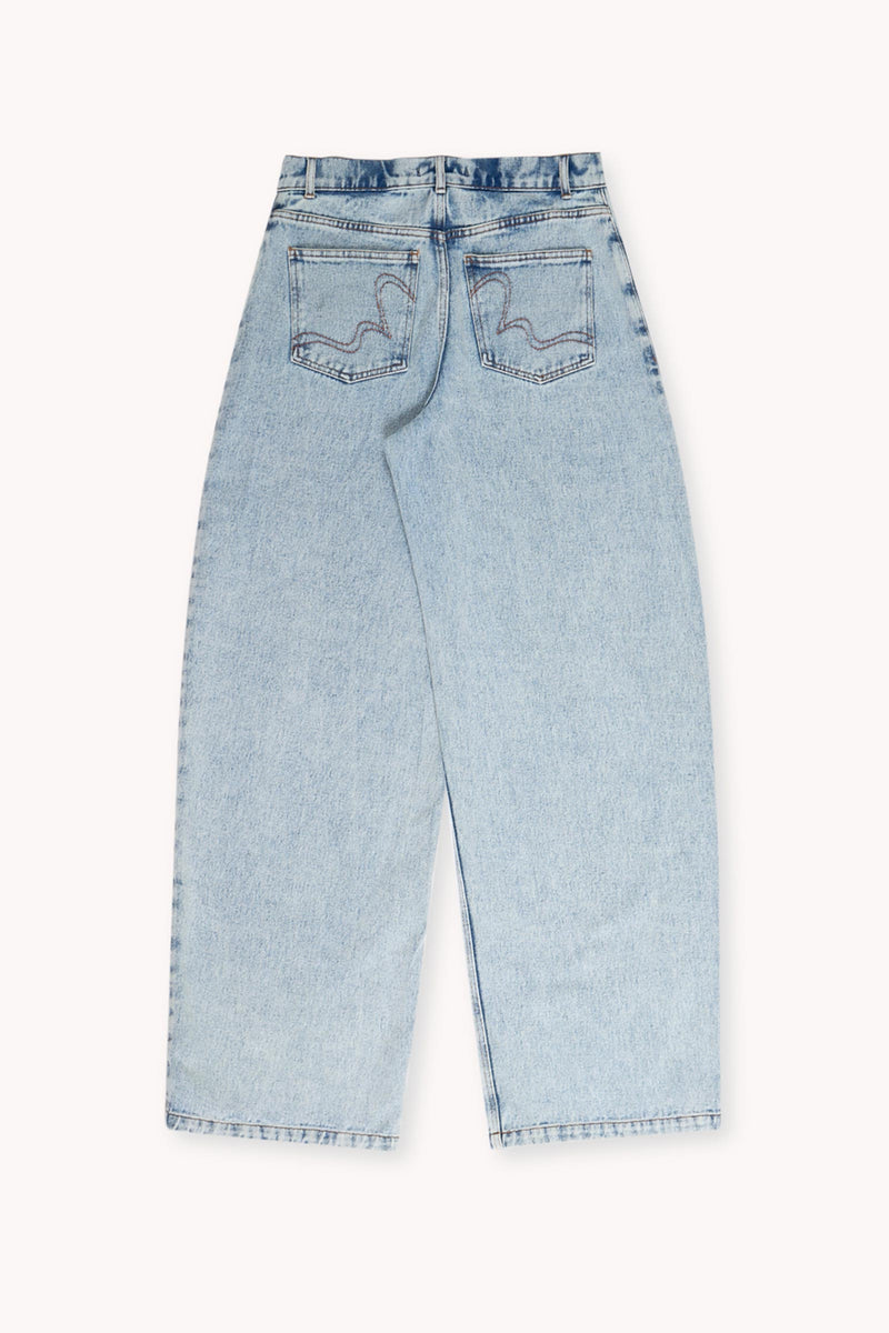 Chios Wide-Leg Denim Pants