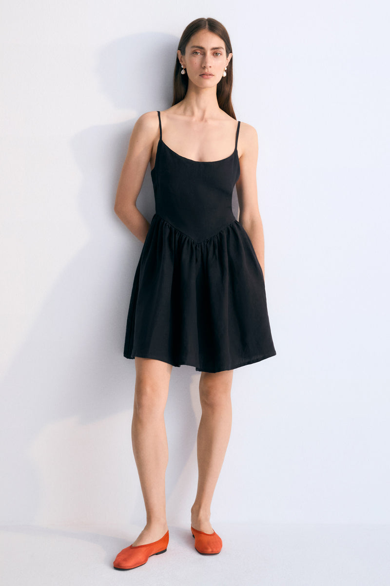 Hera Linen Short Dress