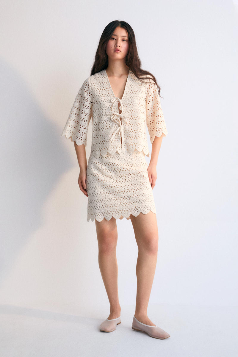 Narciso Cotton Crochet Blouse