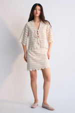 Narciso Cotton Crochet Skirt