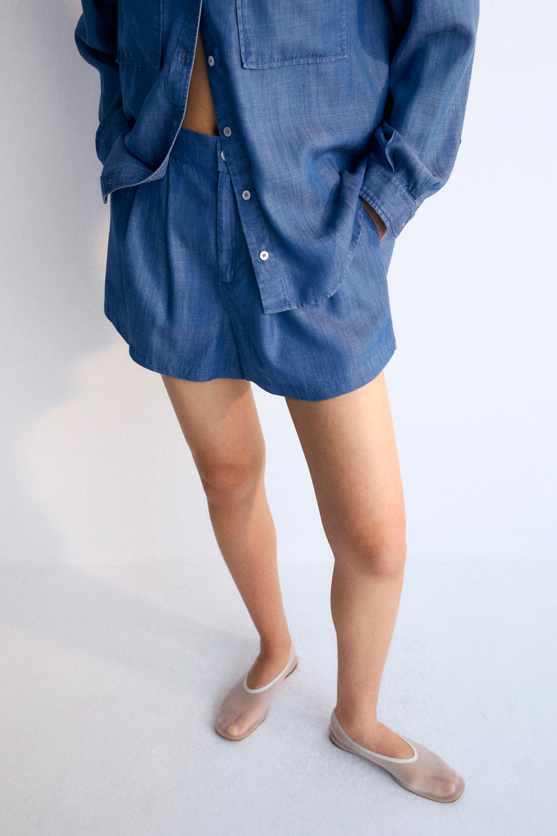 Ophelia Tencel Chambray Shorts