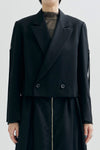 Zip Sleeves Wool Jacket