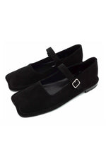 Bomi Suede Mary-Jane Flats