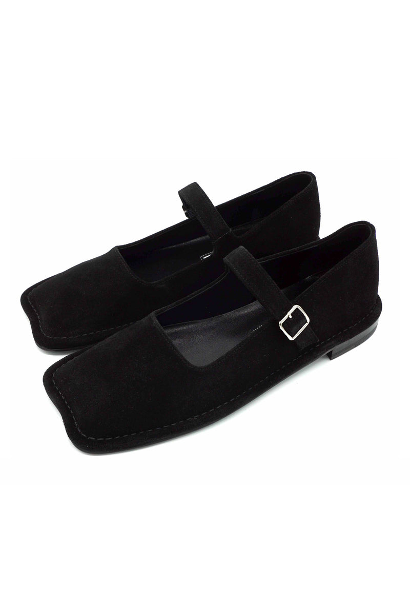 Bomi Suede Mary-Jane Flats