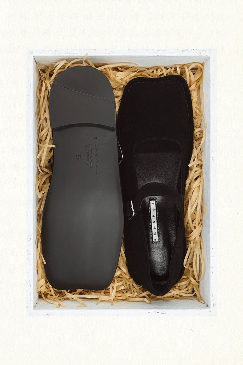 Bomi Suede Mary-Jane Flats