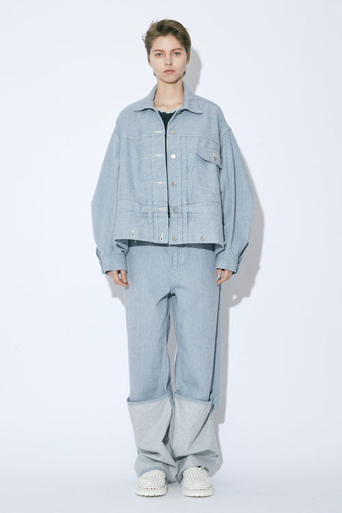 Double-End Recycling Denim Blouson