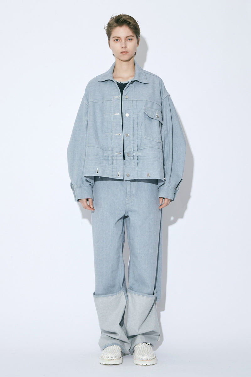Double-End Recycling Denim Blouson