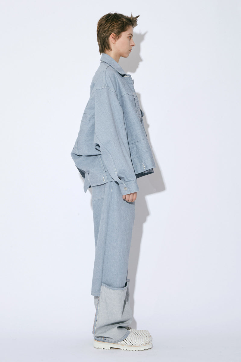 Double-End Recycling Denim Blouson