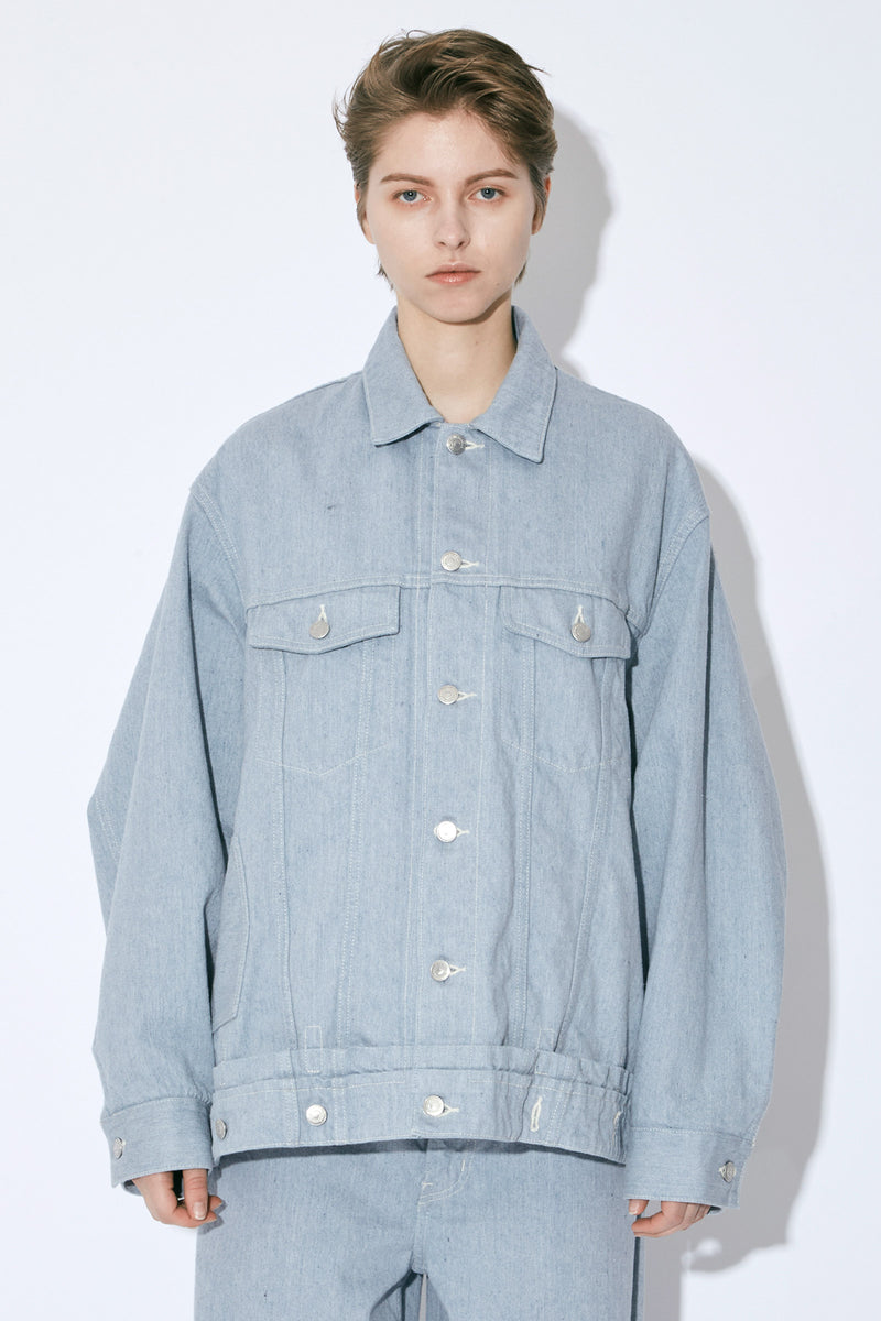Double-End Recycling Denim Blouson