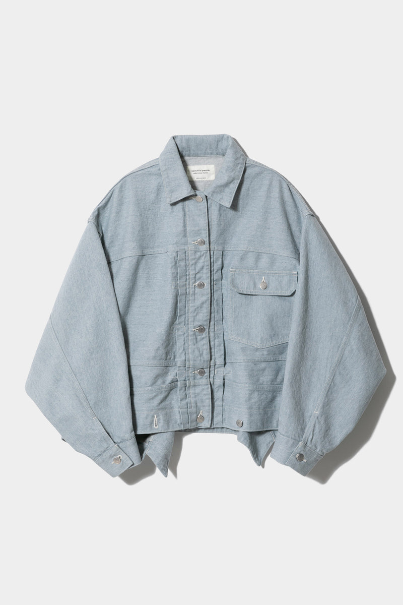 Double-End Recycling Denim Blouson