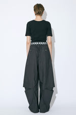 Cotton Suiting Trompe Loeil Pants