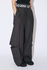 Cotton Suiting Trompe Loeil Pants