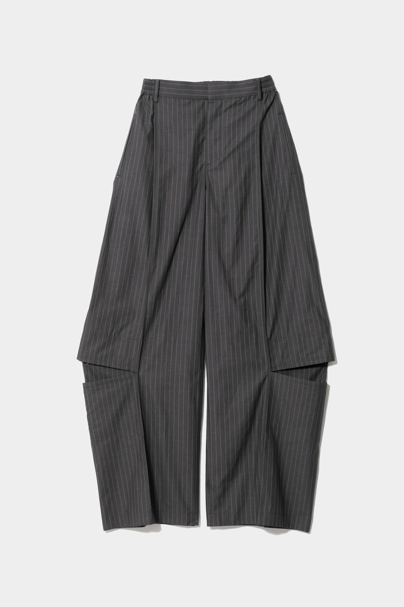 Cotton Suiting Trompe Loeil Pants
