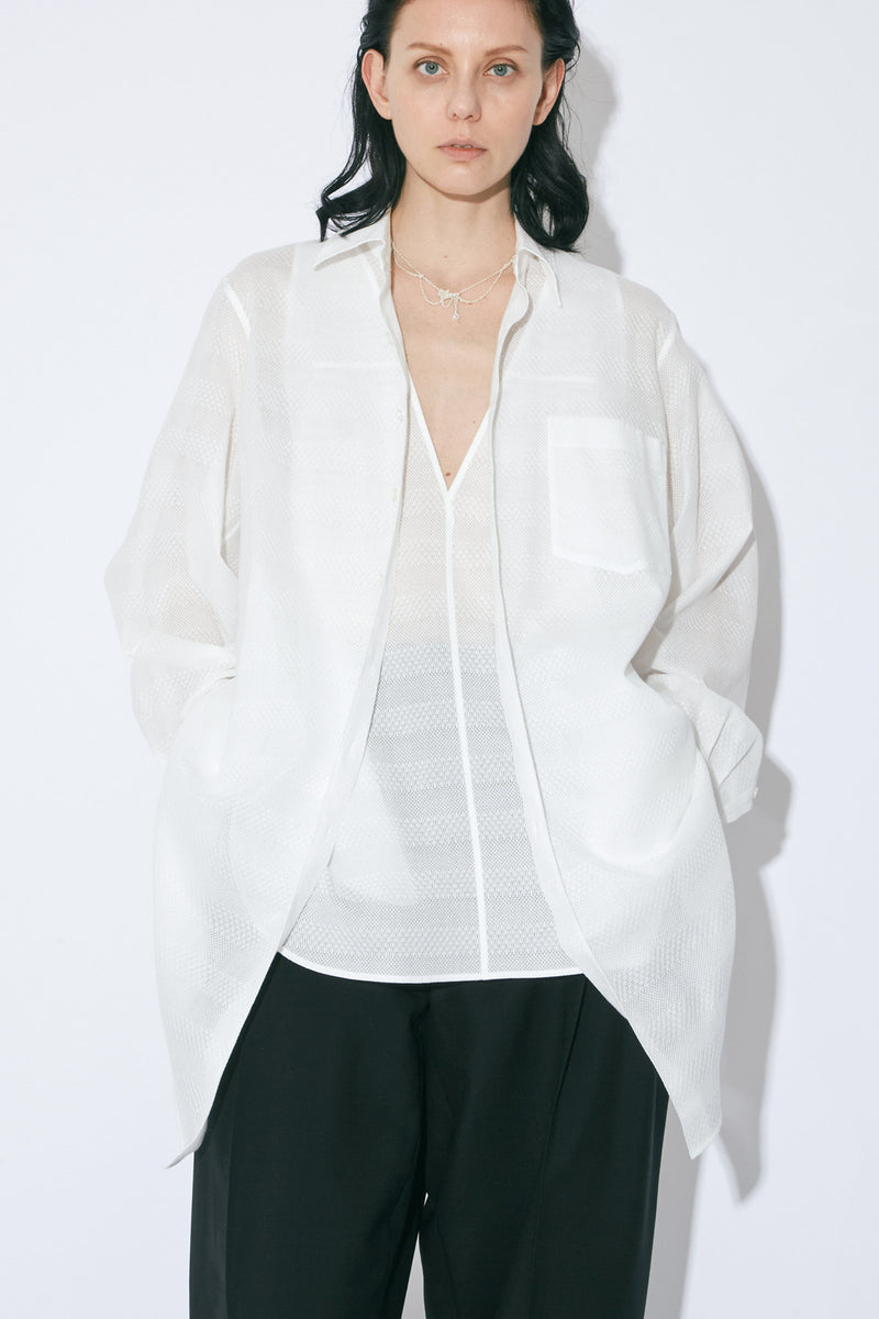 Double Front Leno Cloth Long Shirt