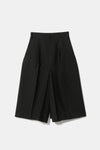 Tropical Wool Mohair Side Tuck Box Culottes