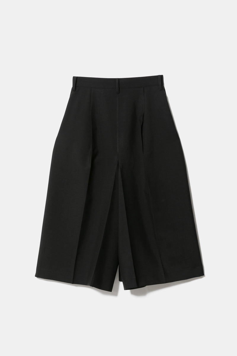 Tropical Wool Mohair Side Tuck Box Culottes
