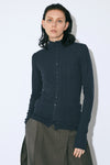 Double Neck Lacey Rib Cardigan