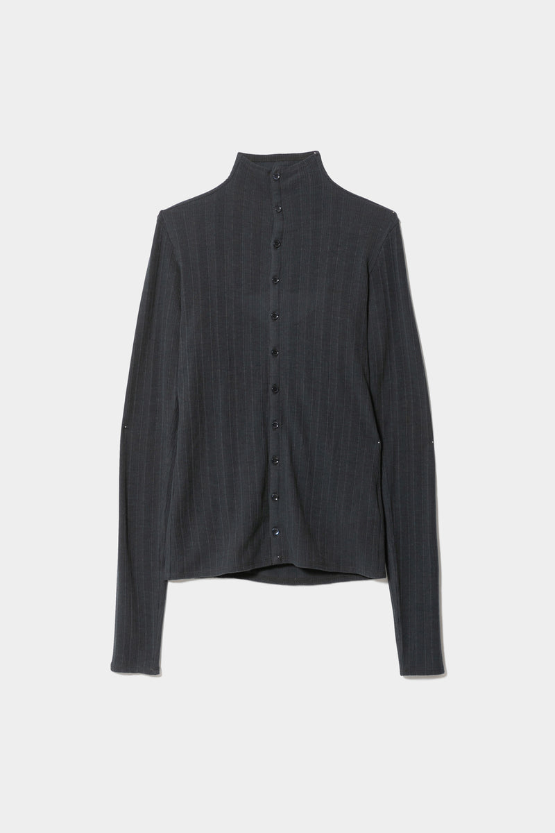 Double Neck Lacey Rib Cardigan