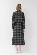 Shadow Check Wool-Blended Skirt