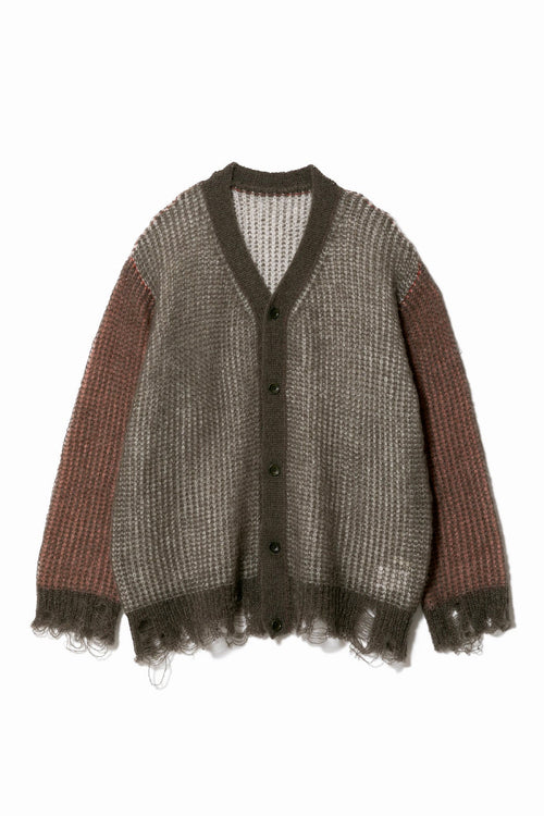 Wool-and-Mohair Knitted Cardigan