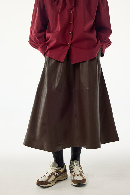 Claude Leather Skirt