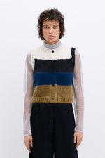 Alpaca & Mohair Striped Waistcoat