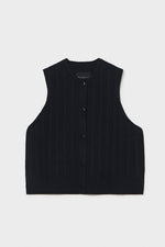 Merino Wool Ribbed Waistcoat