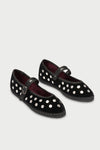 Mae Studded Velvet Ballerinas