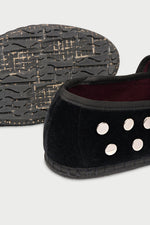 Mae Studded Velvet Ballerinas