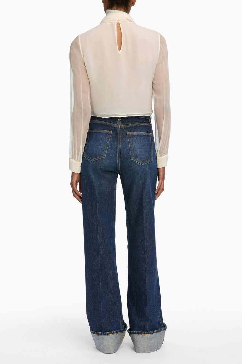 The Cuffed Wide Jeans