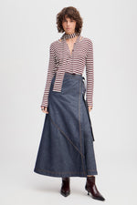 Landrea Cotton Denim Skirt
