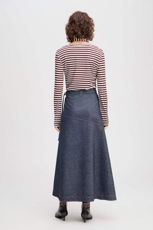 Landrea Cotton Denim Skirt