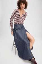 Landrea Cotton Denim Skirt