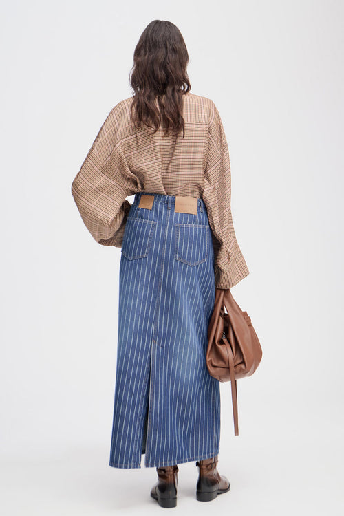Livono Denim Midi Skirt