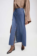 Livono Denim Midi Skirt