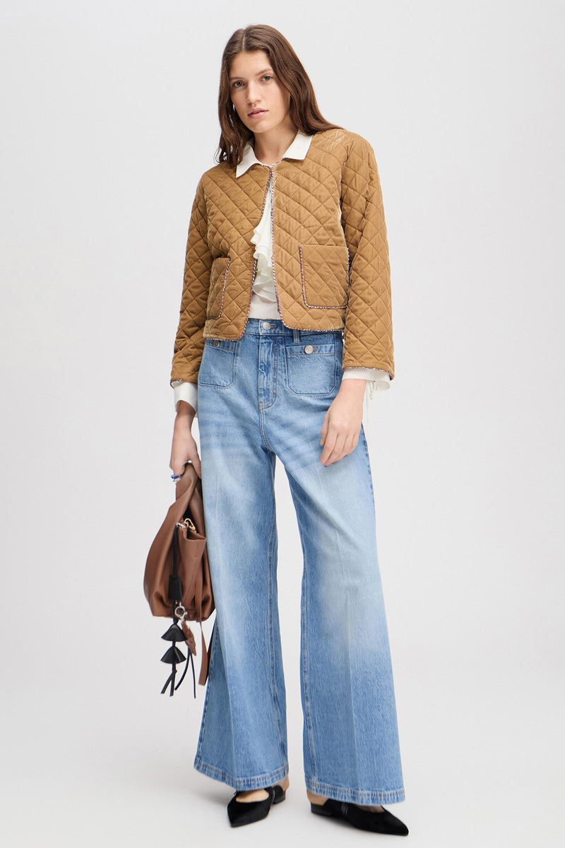 Lizetta Quilted Velvet Jacket