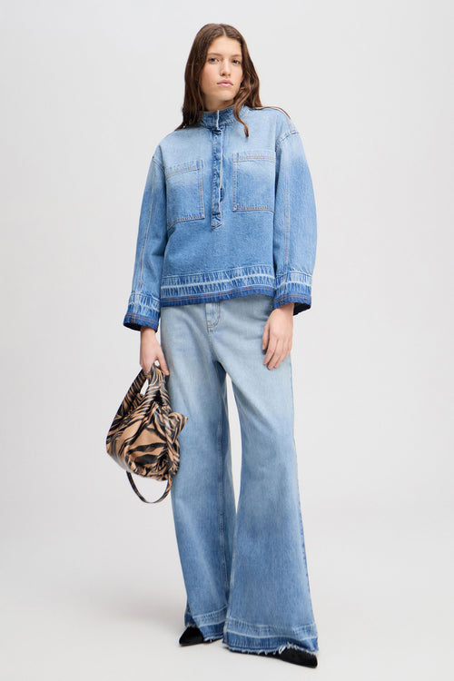 Luxa Cotton Denim Top
