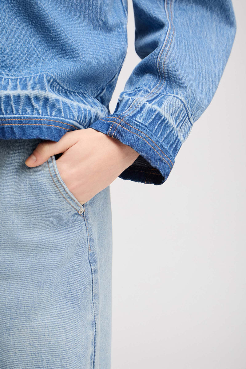 Luxa Cotton Denim Top