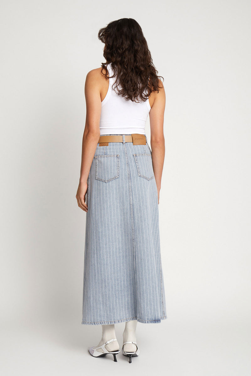 Saima Striped Denim Skirt